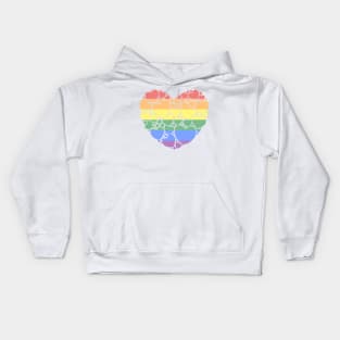 Rainbow Hearts Kids Hoodie